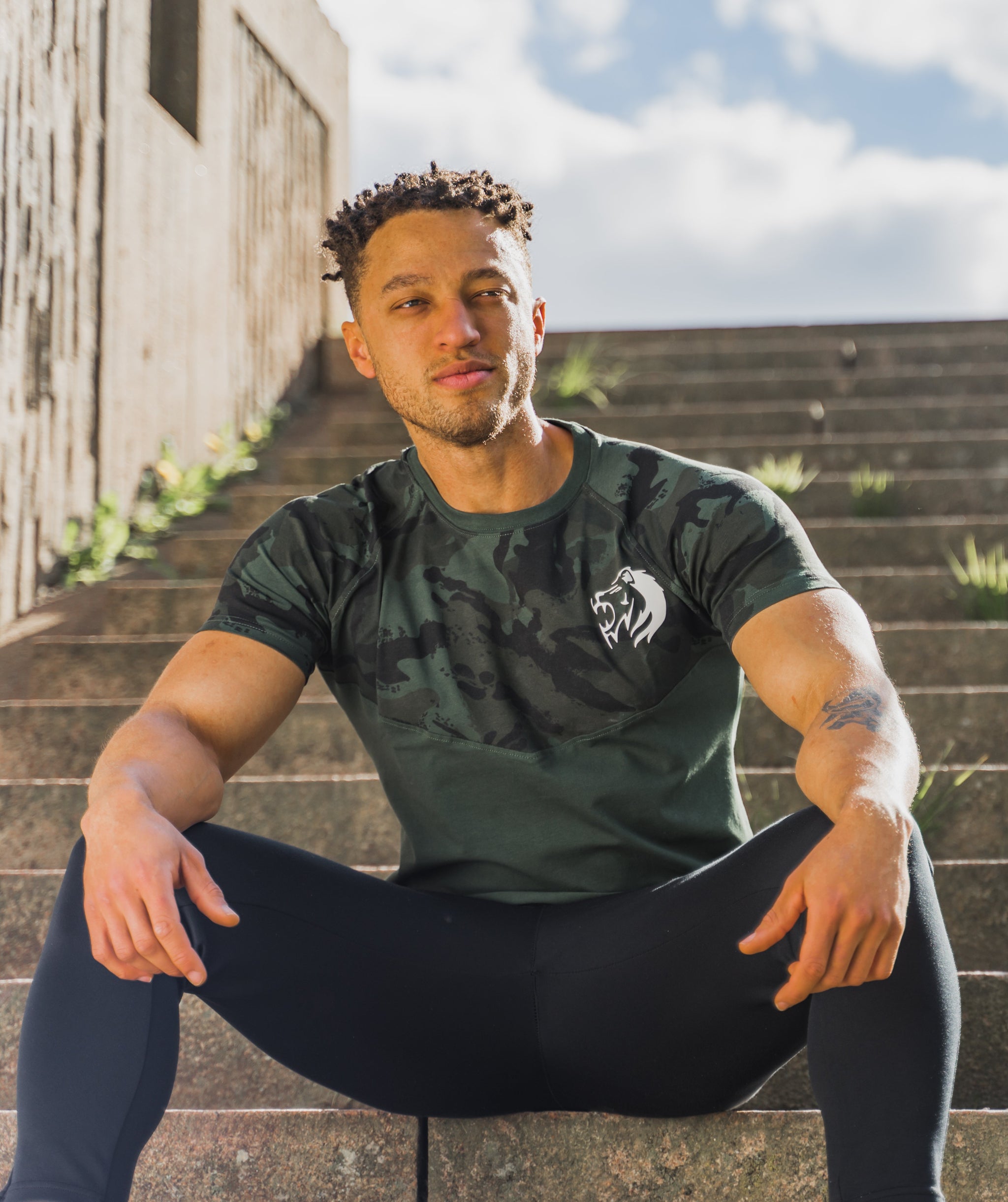 Shirt Army Camo Leggings Men's Workout Shirts Performance Shirt